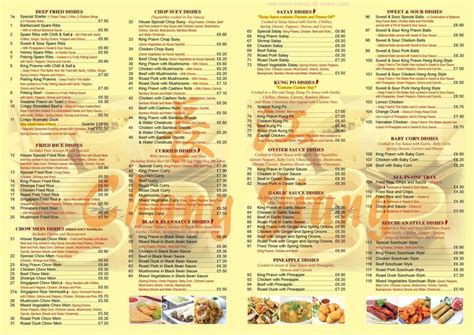 Chang jiang no 1 menu